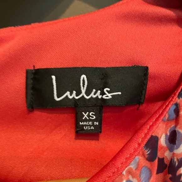 Lulus Sangria Coral Pink Tile Print Shift Dress in Multi‎ Size Extra Small - Picture 4 of 8